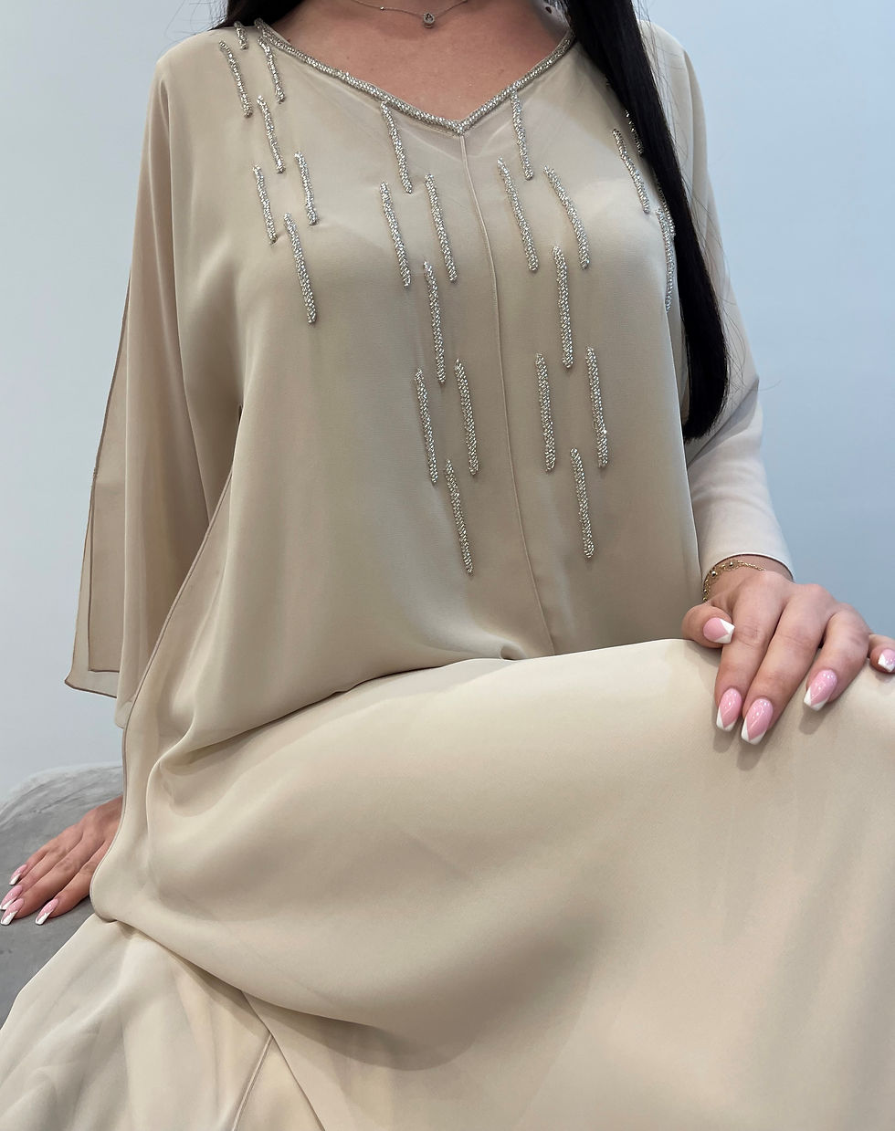 الصورة المصغرة: 2 Pc Chiffon Handmade Embroidery