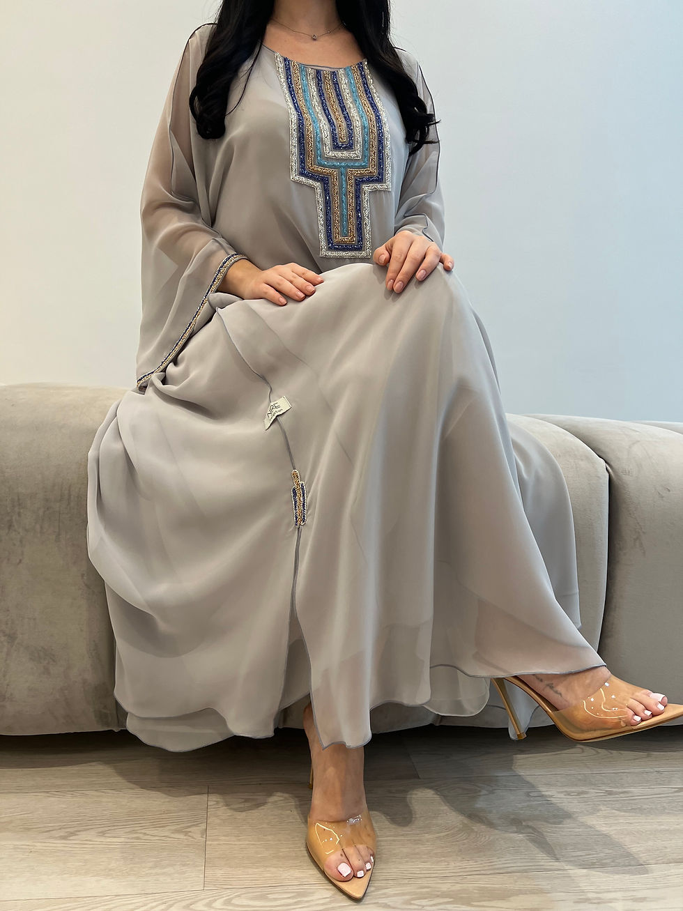 الصورة المصغرة: 2 Pc Chiffon Handmade Embroidery