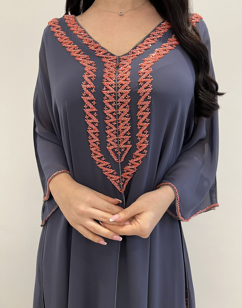 الصورة المصغرة: 2 Pc Chiffon Handmade Embroidery
