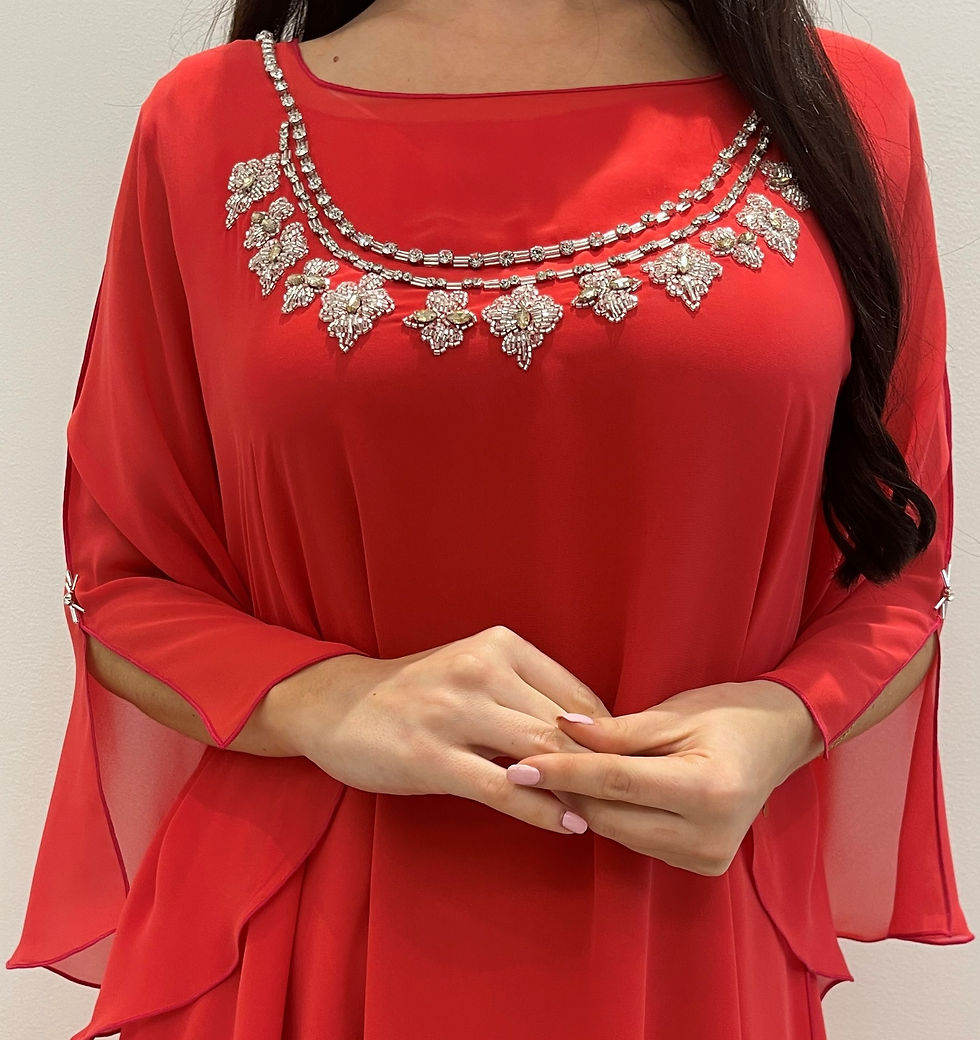 Thumbnail: 2 Pc Chiffon Handmade Embroidery