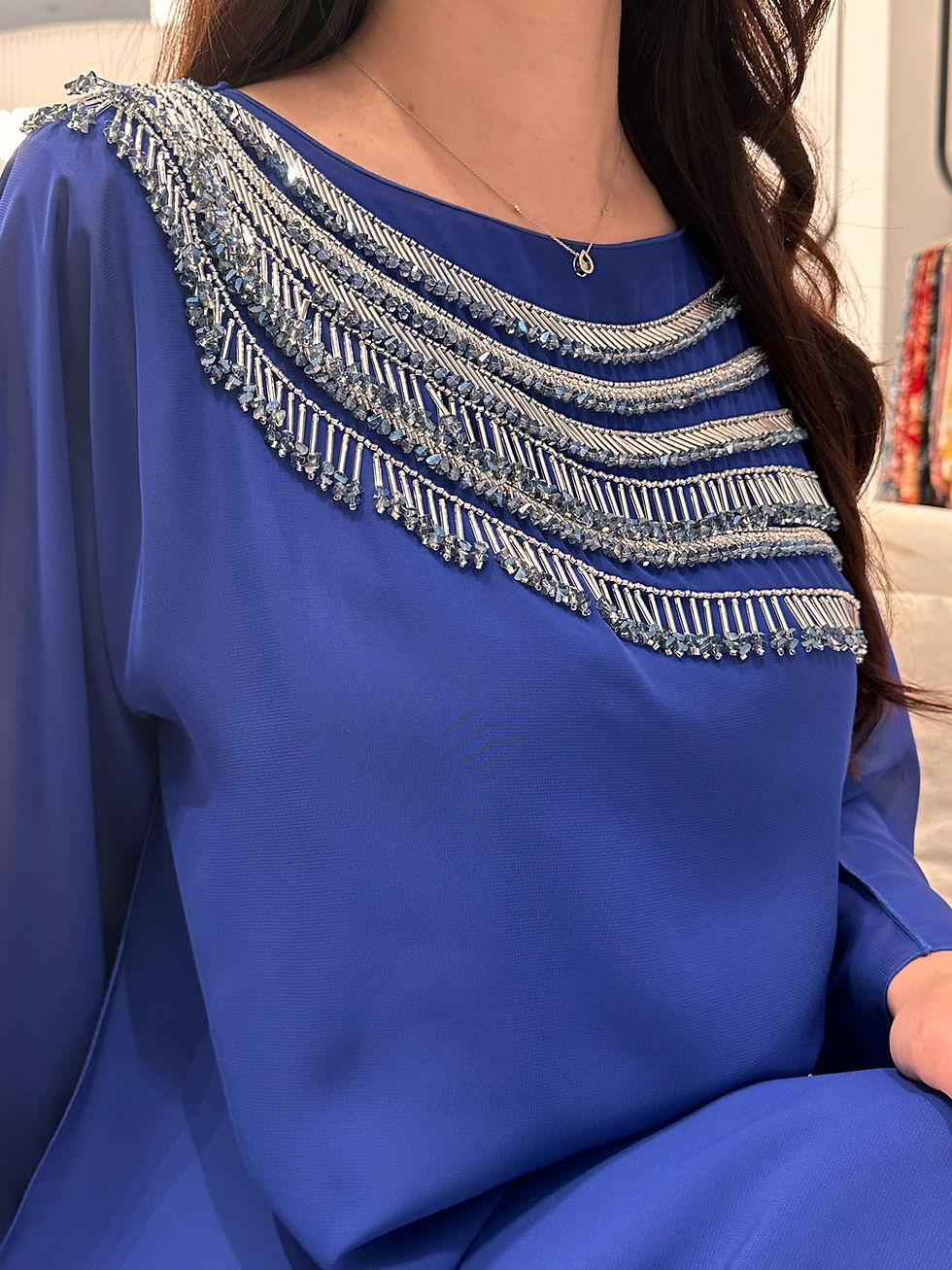 Thumbnail: 2 Pc Chiffon Handmade Embroidery