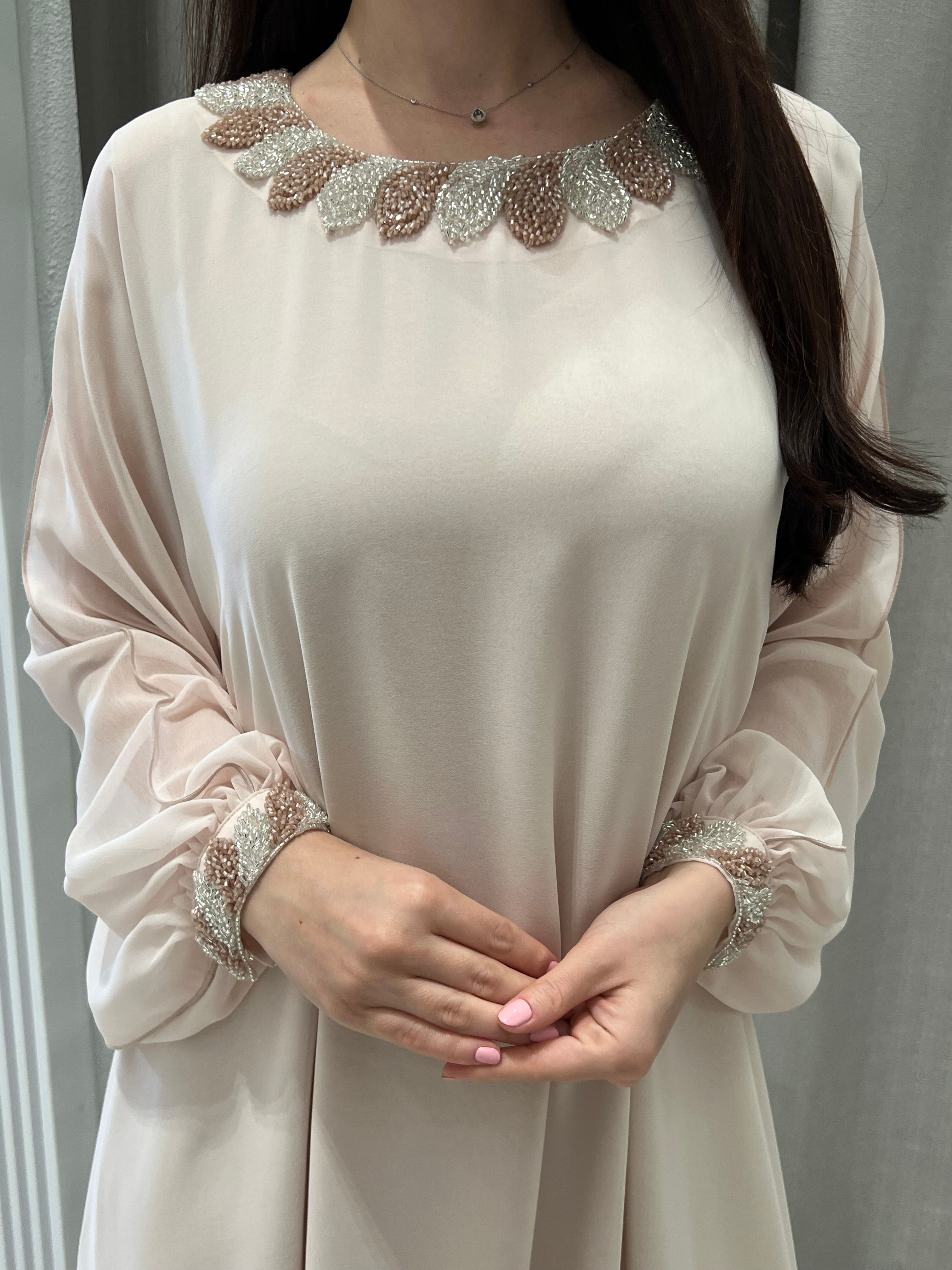 2 Pc Chiffon Handmade Embroidery