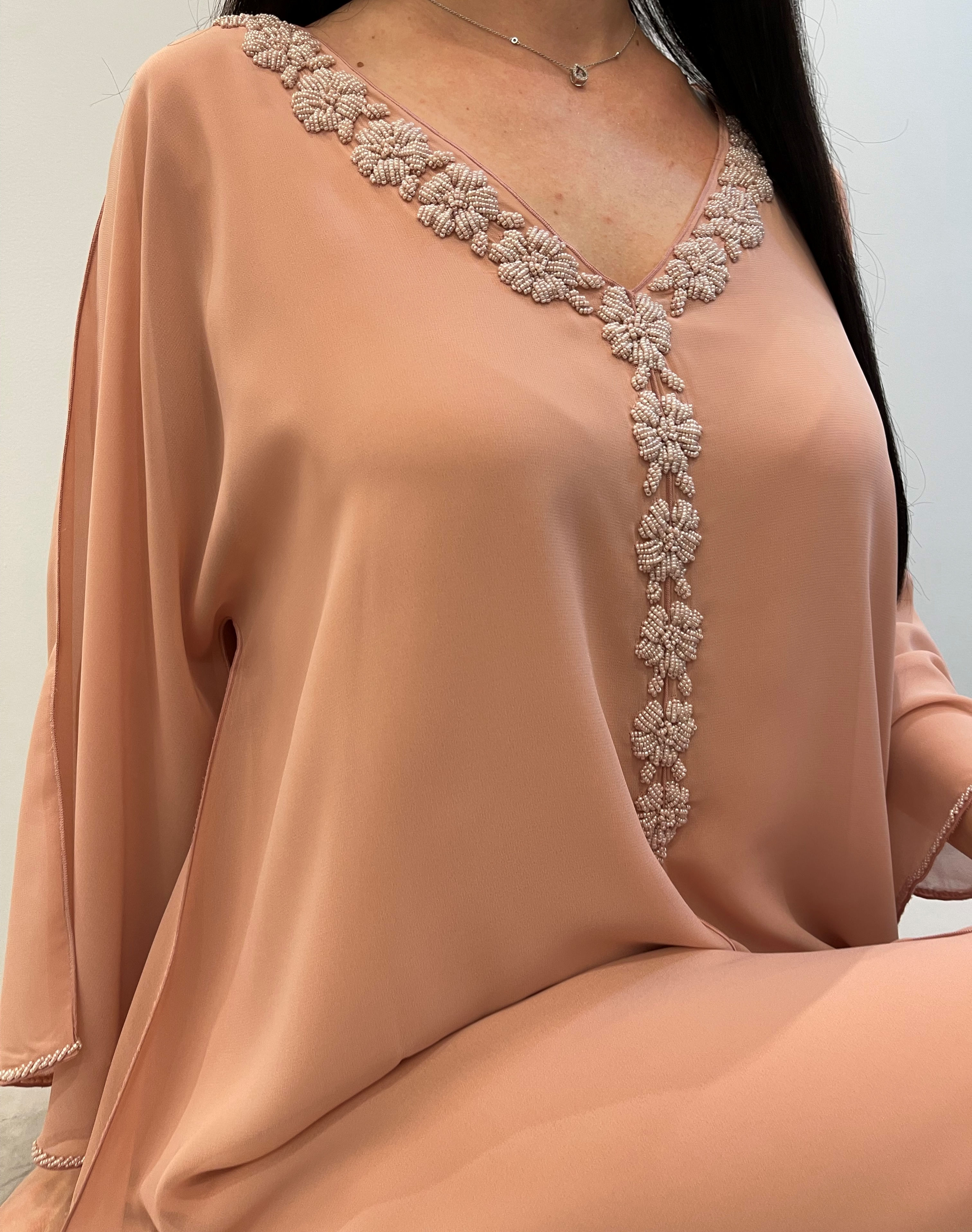 2 Pc Chiffon Handmade Embroidery