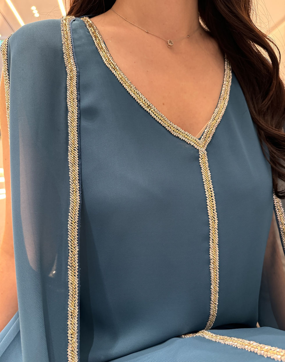 Thumbnail: 2 Pc Chiffon Handmade Embroidery