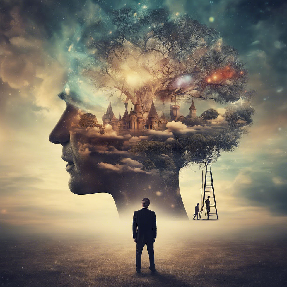 man is observing potential of human mind to manifest dreams