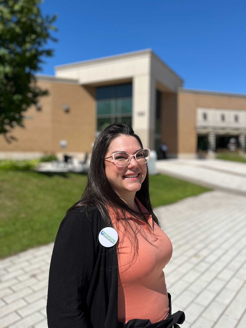 Emmanuelle Côté-Gingras, candidate d’Unissons Saguenay dans le district 8 (Charlotte Florimond/Unissons Saguenay).