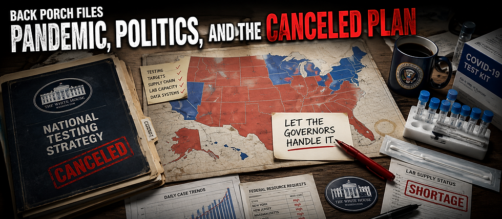 Ep 105 - Back Porch Files: Pandemic, Politics, and the Canceled Plan