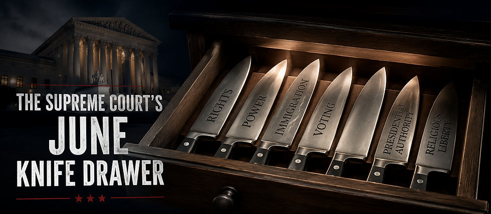 Every June, America gathers around the knife drawer. We argue about the blades. Maybe we should spend more time worrying about who's holding them.