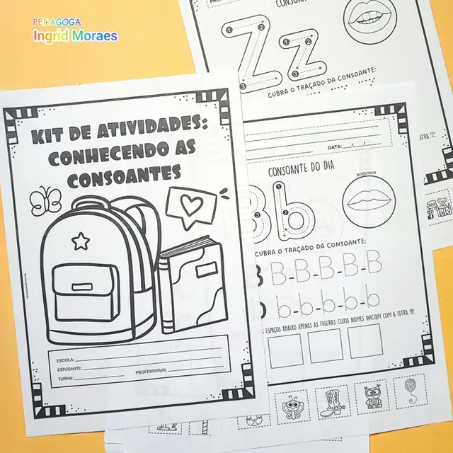 Kit De Atividades Conhecendo As Consoantes