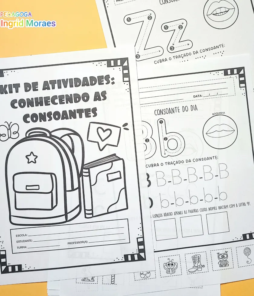 Kit De Atividades Conhecendo As Consoantes