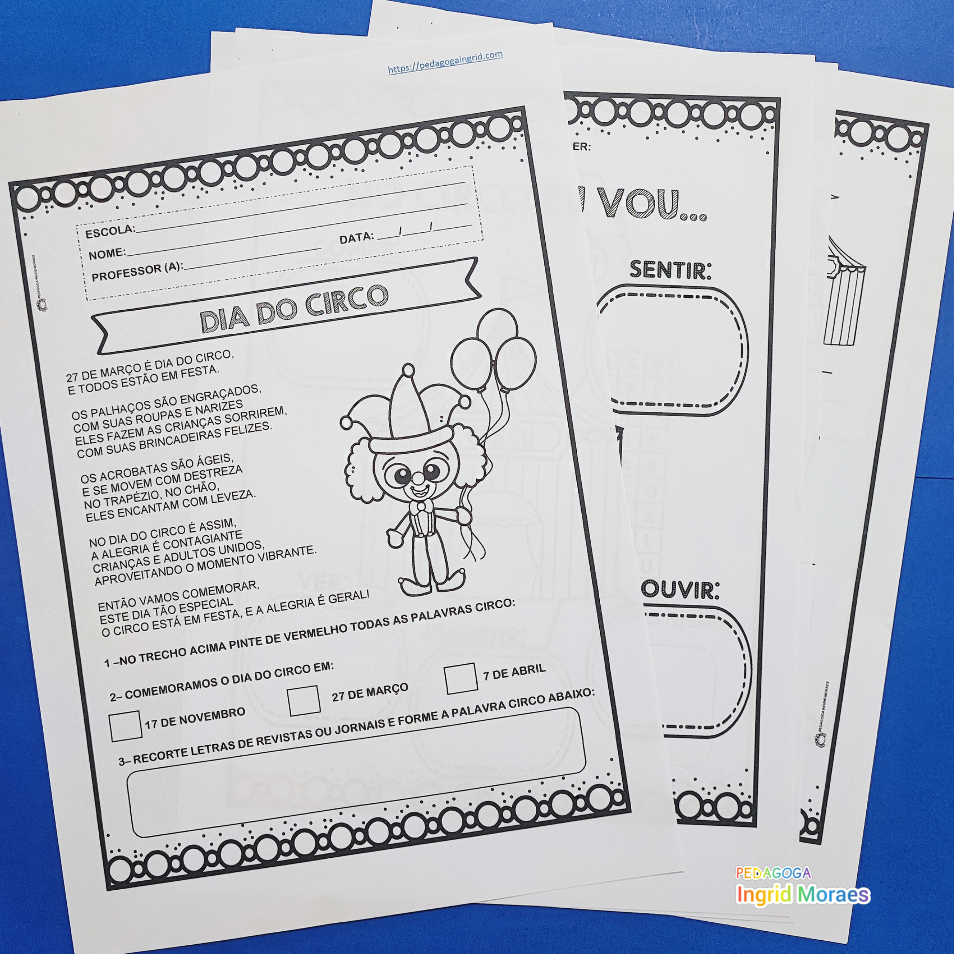 Sequência De Atividades Dia Do Circo