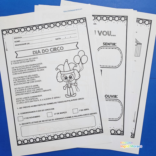 Sequência De Atividades Dia Do Circo