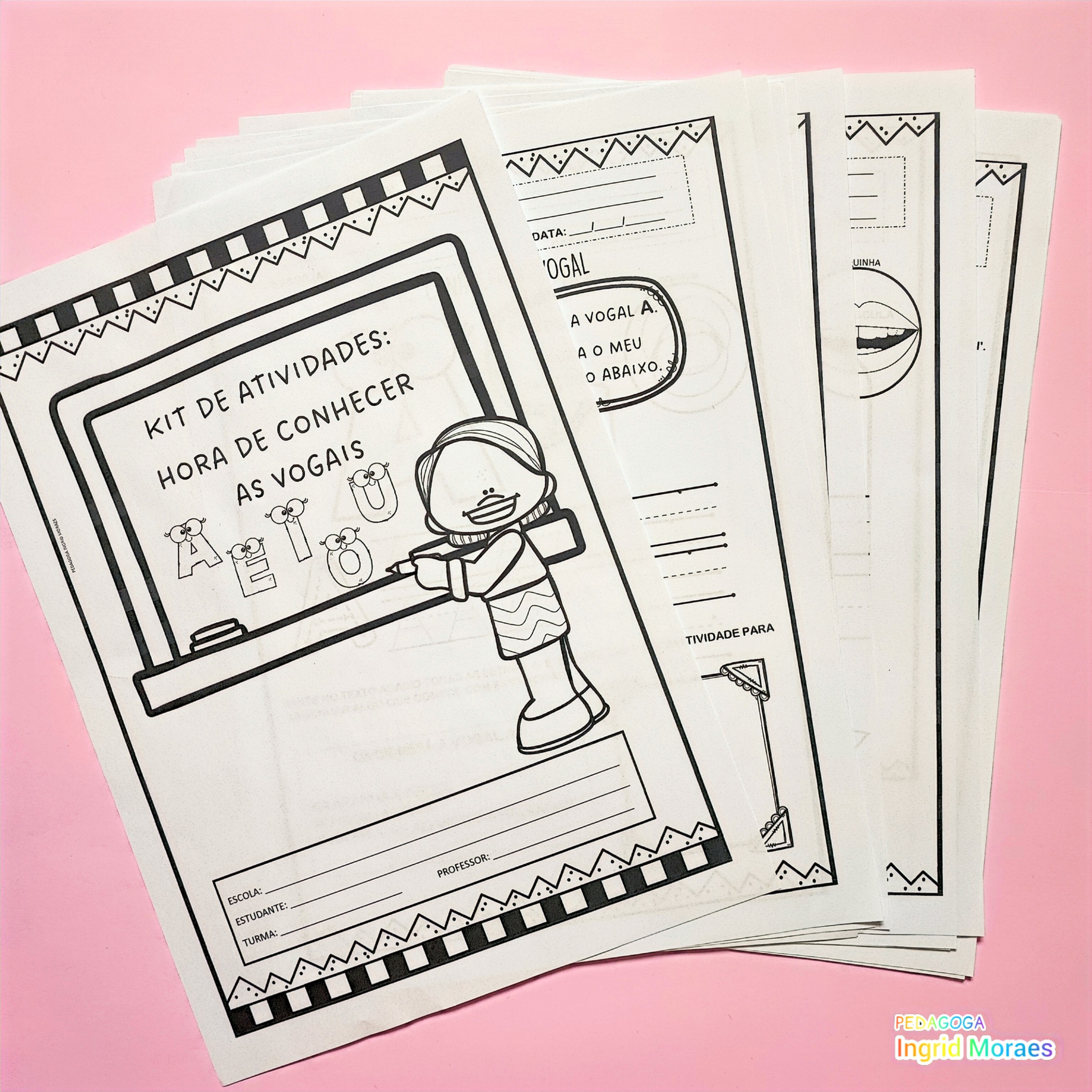 Kit De Atividades Hora De Conhecer As Vogais