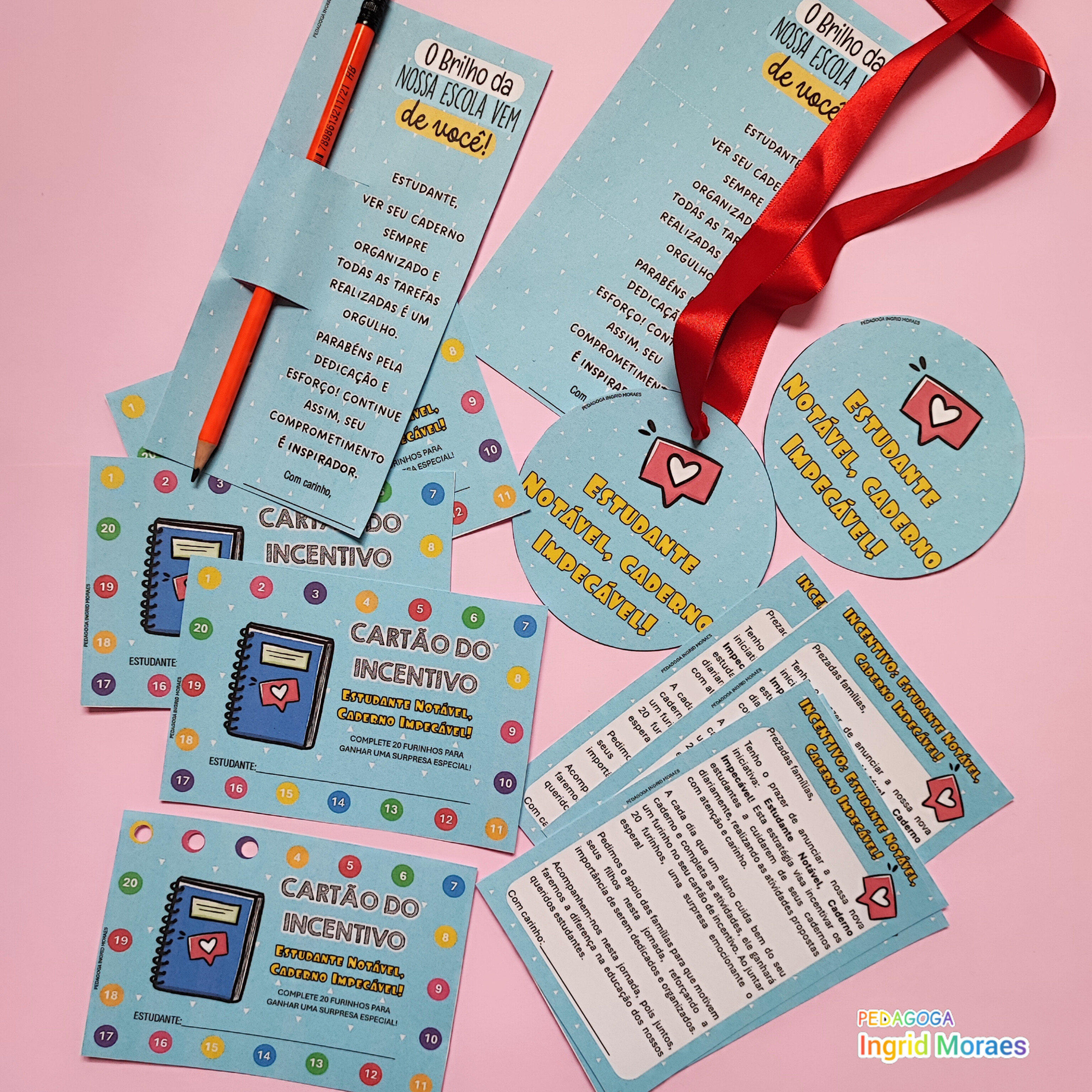 Kit De Incentivo Estudante Notável, Caderno Impecável!