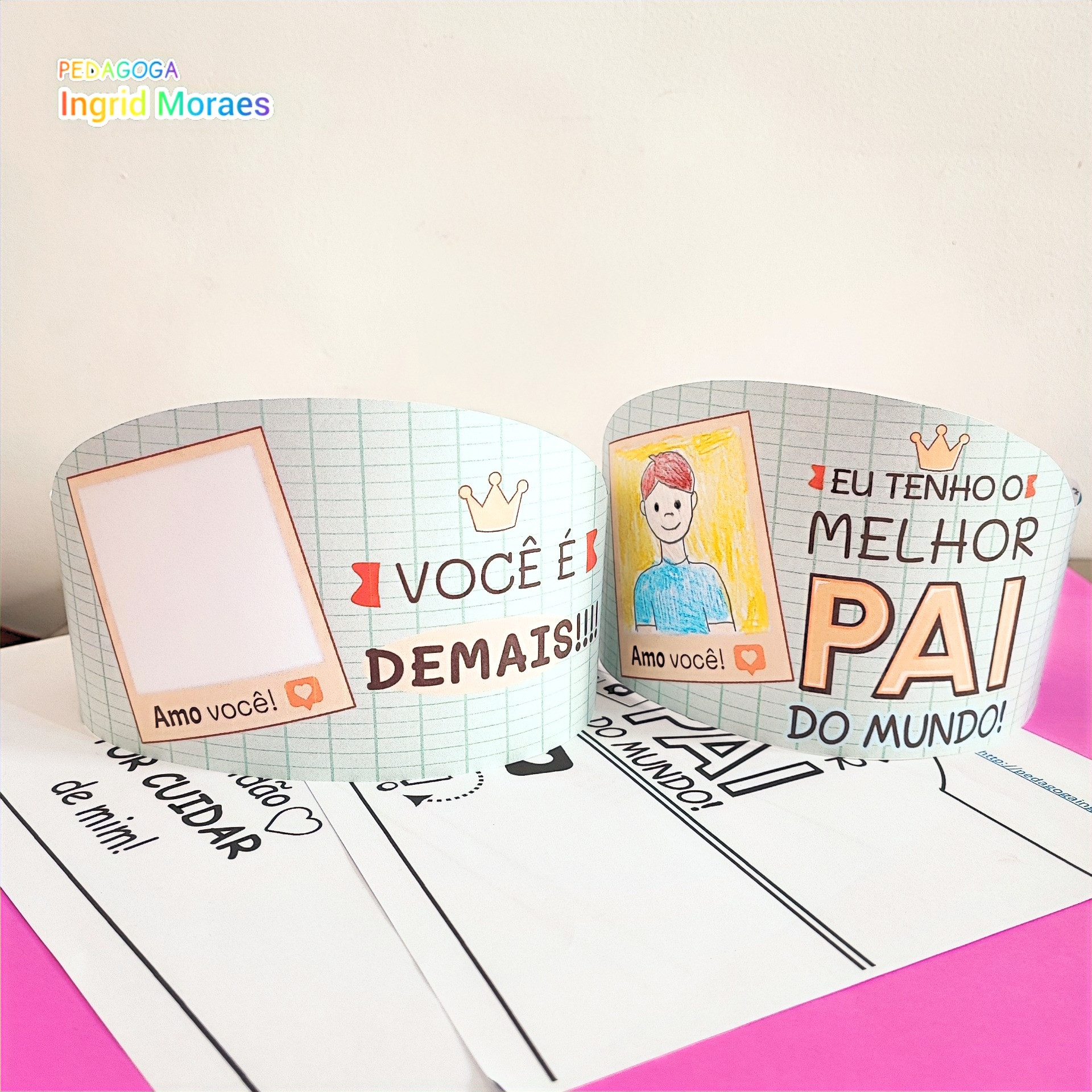 Coroa Dia dos Pais e Dia de Quem Cuida de Mim