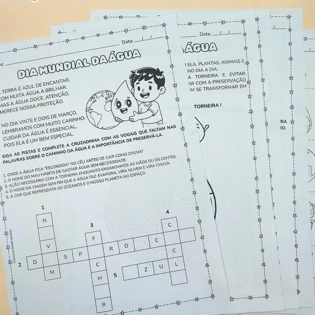 Sequência Didática Dia da Água - Atividades Lúdicas para Alfabetização | 1º e 2º