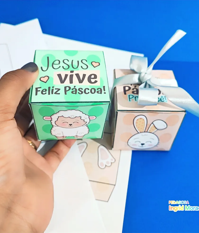 Cubo Porta Bombom Páscoa