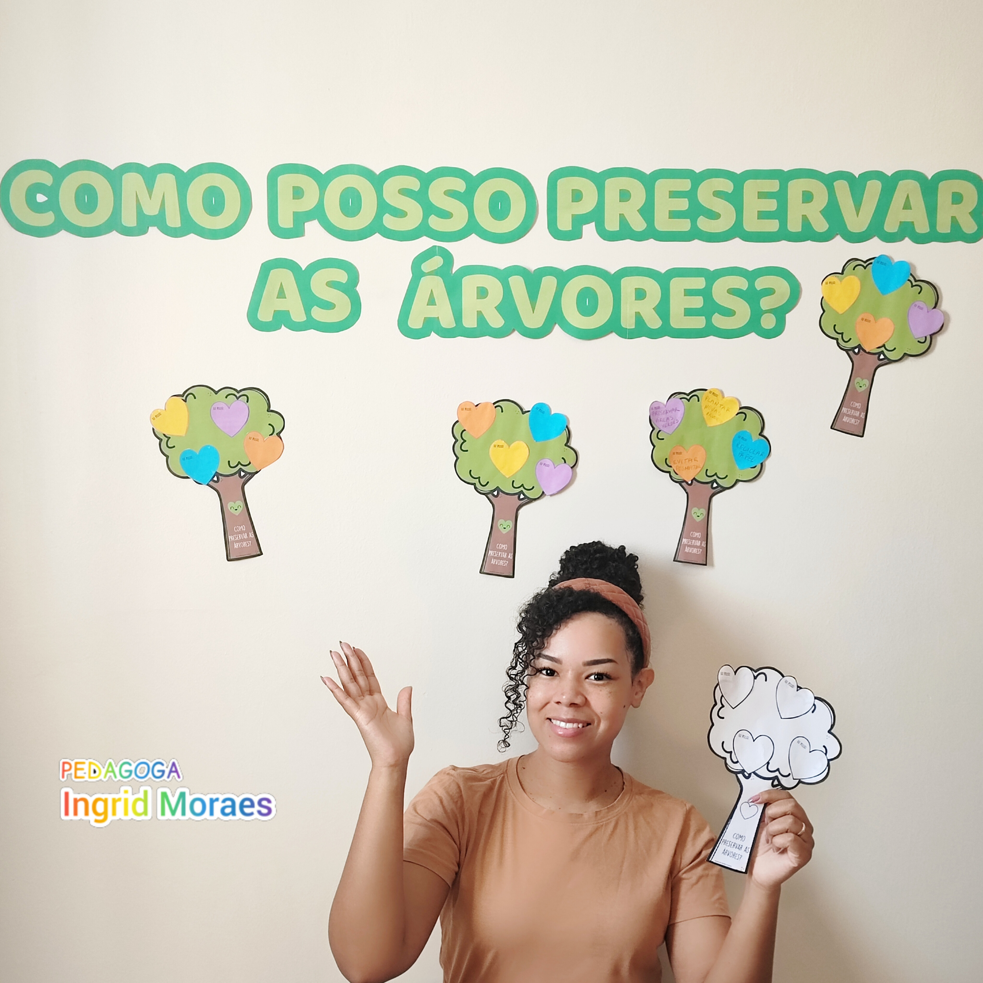 Dia da Árvore: Atividade Como Preservar as Árvores - Título para Mural Escolar