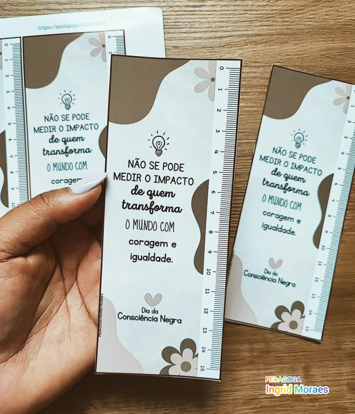 Marcador de Página com Régua - Dia da Consciência Negra