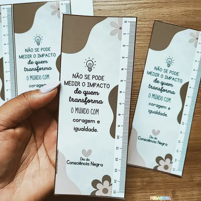 Marcador de Página com Régua - Dia da Consciência Negra