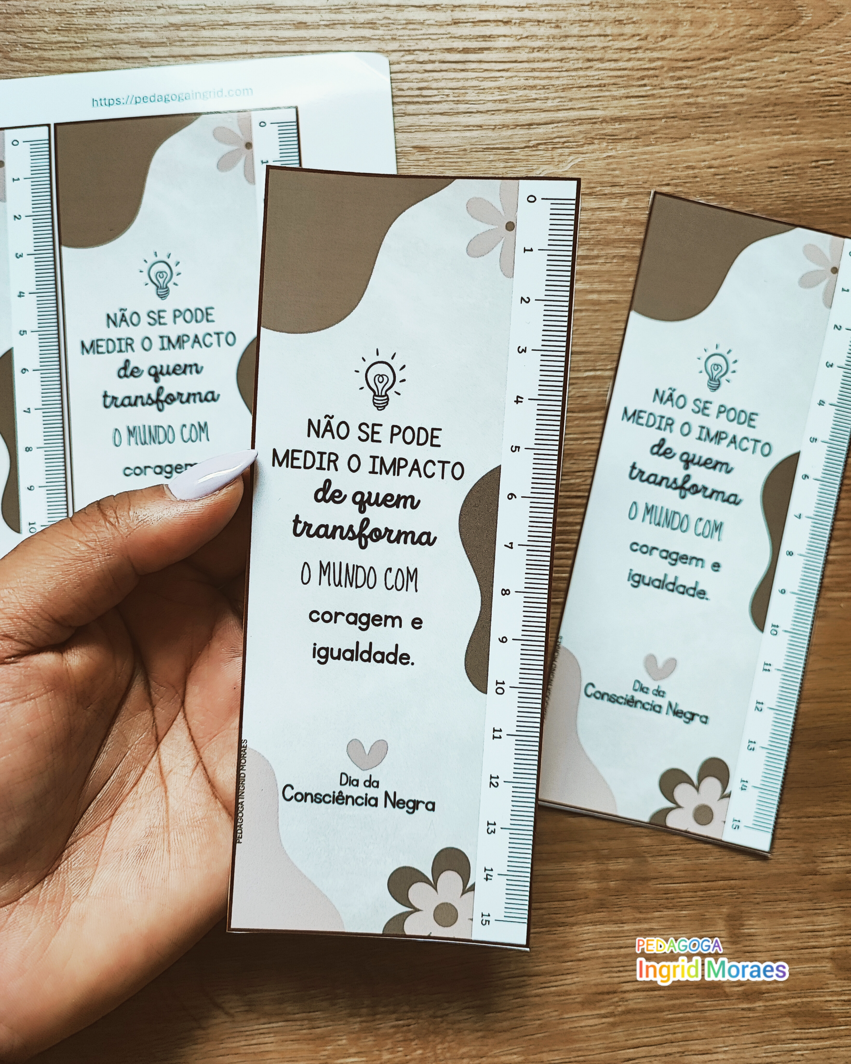 Marcador de Página com Régua - Dia da Consciência Negra