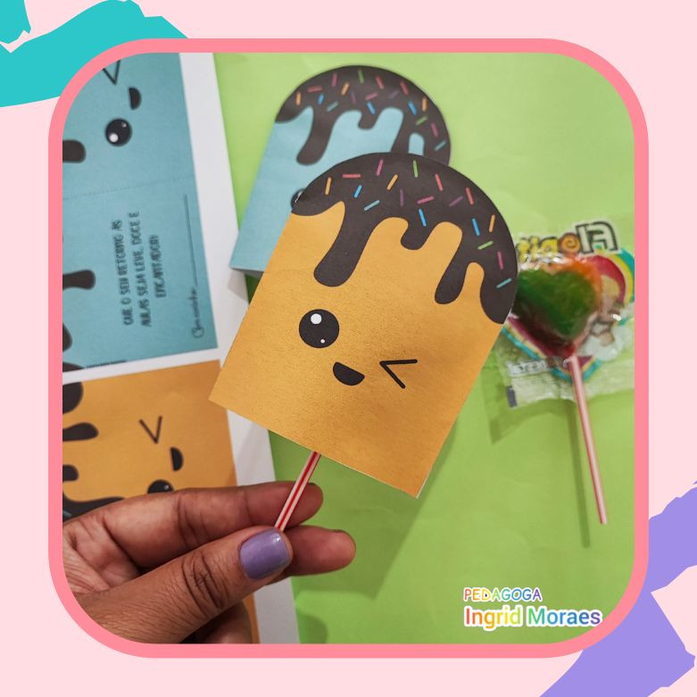 Lembrancinha Férias Porta Pirulito Picolé