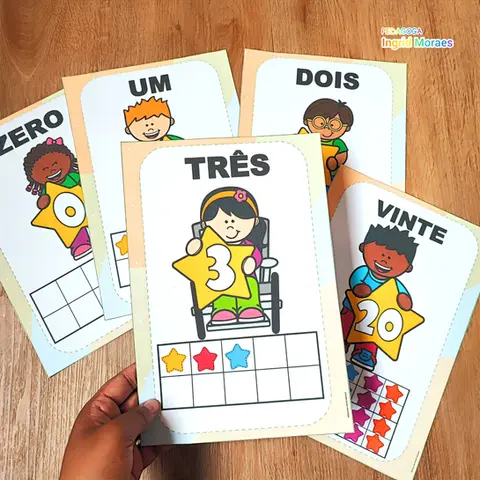 Cartazes de Números de 0 a 20 para Imprimir
