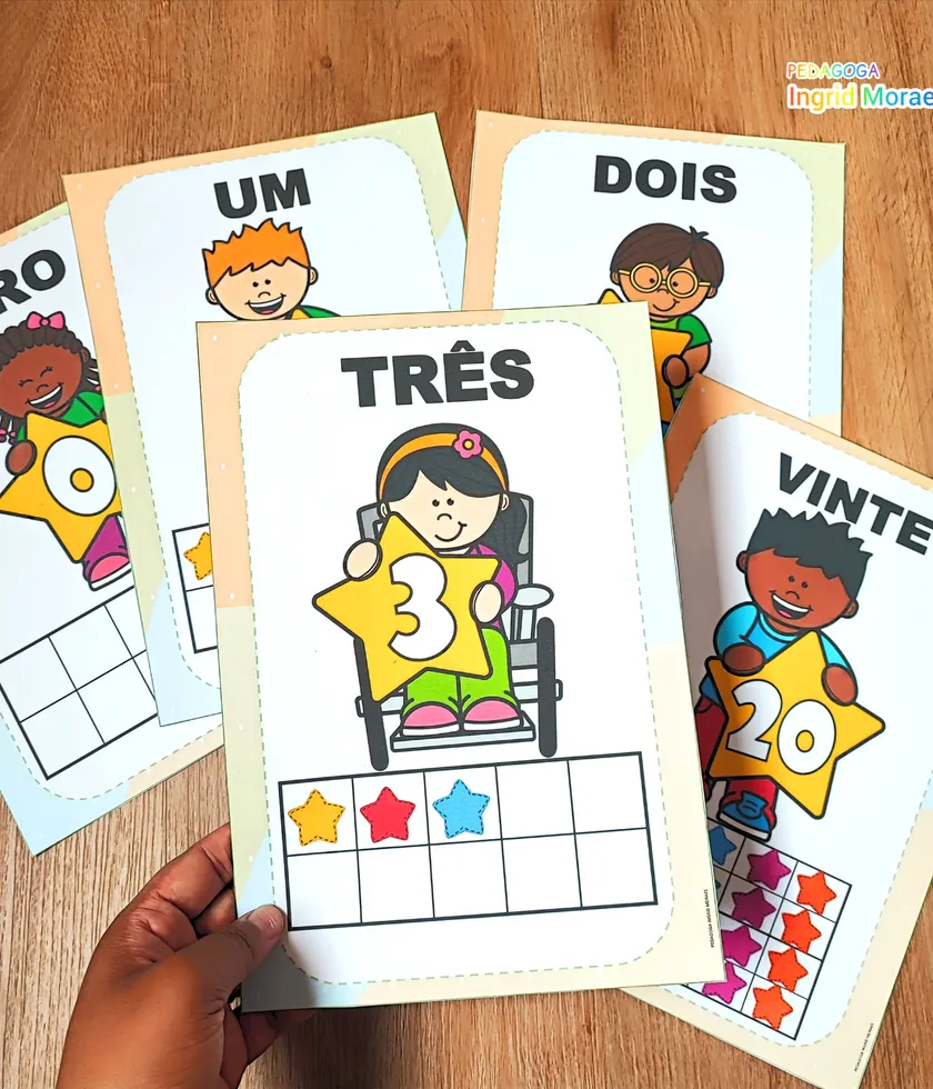 Cartazes de Números de 0 a 20 para Imprimir