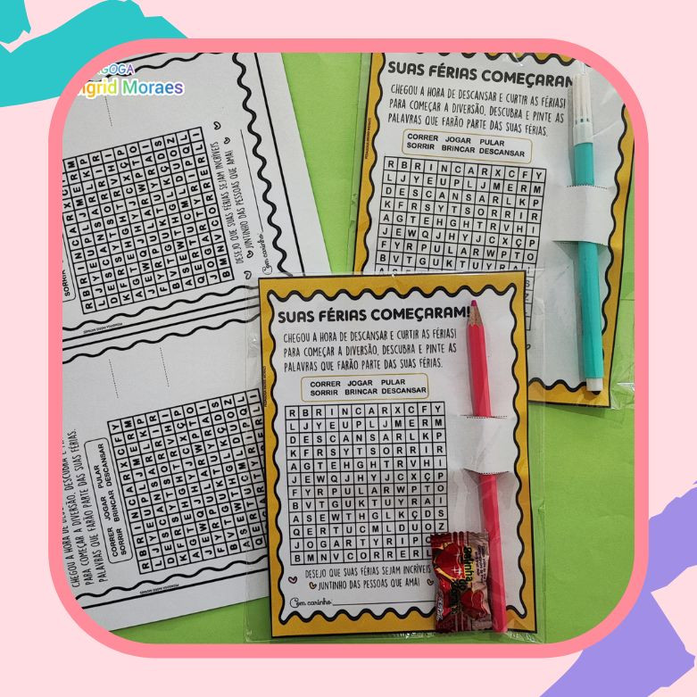 Caça-Palavras Suas Férias Chegaram