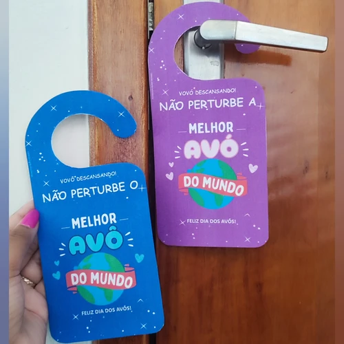 Tag Aviso de Porta Dia dos Avós | Loja Pedagoga Ingrid