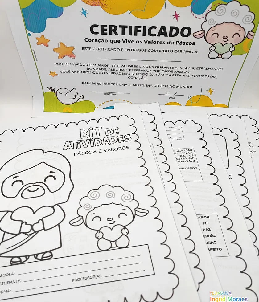 Kit de Atividades Páscoa e Valores
