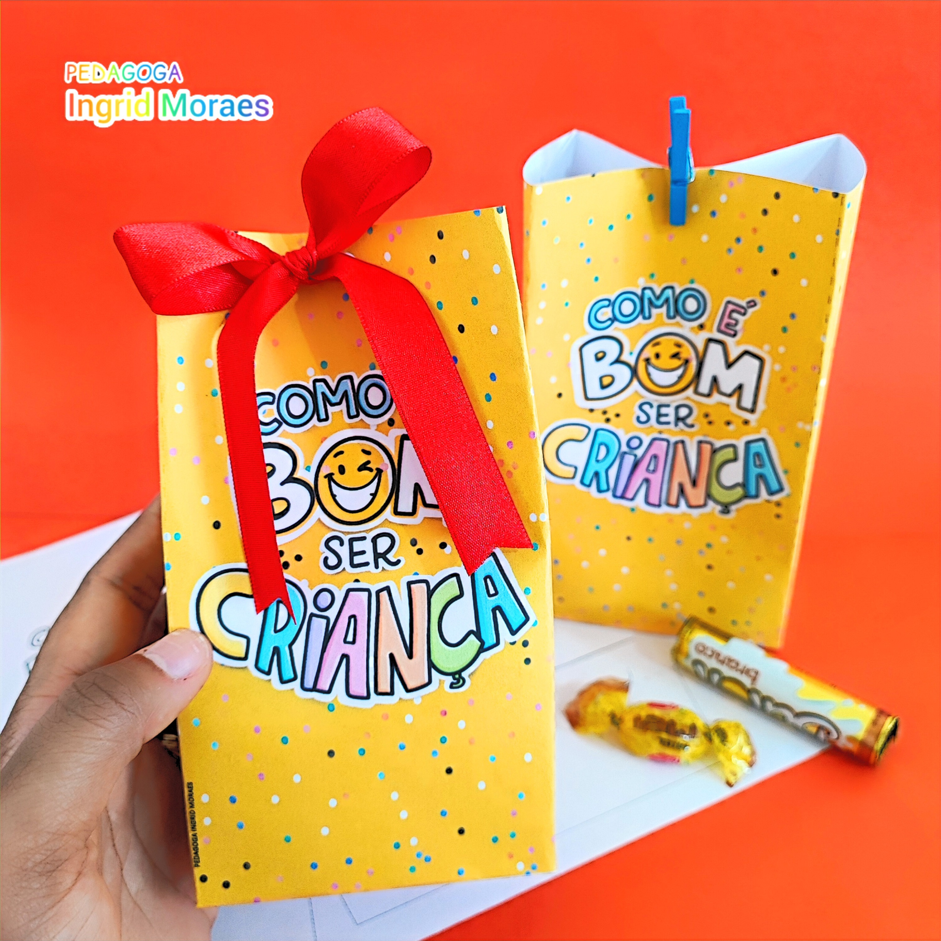 Lembrancinha Dia Das Crianças: Sacolinha Como É Bom Ser Criança