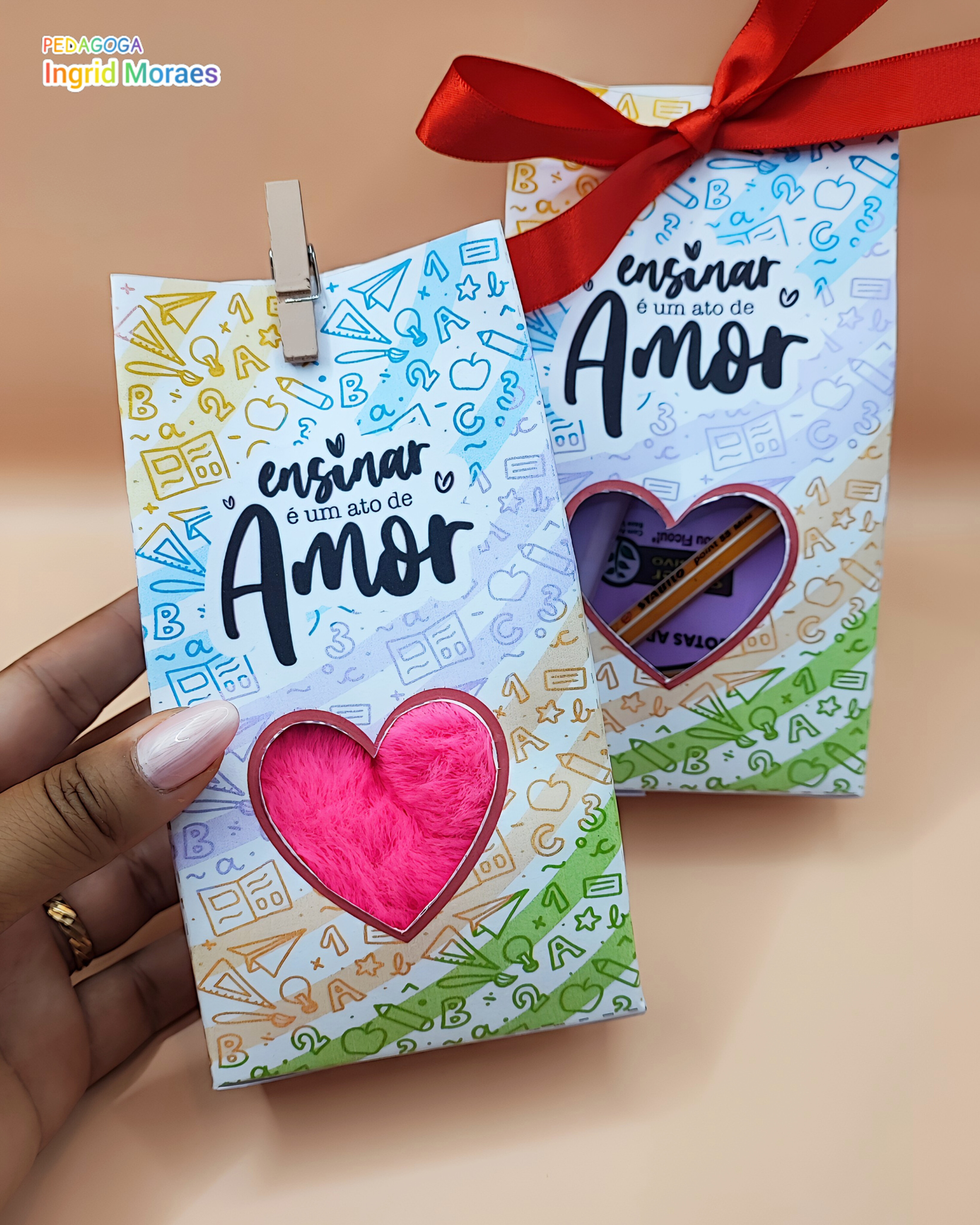 Sacolinha dia dos professores Ensinar é um ato de amor