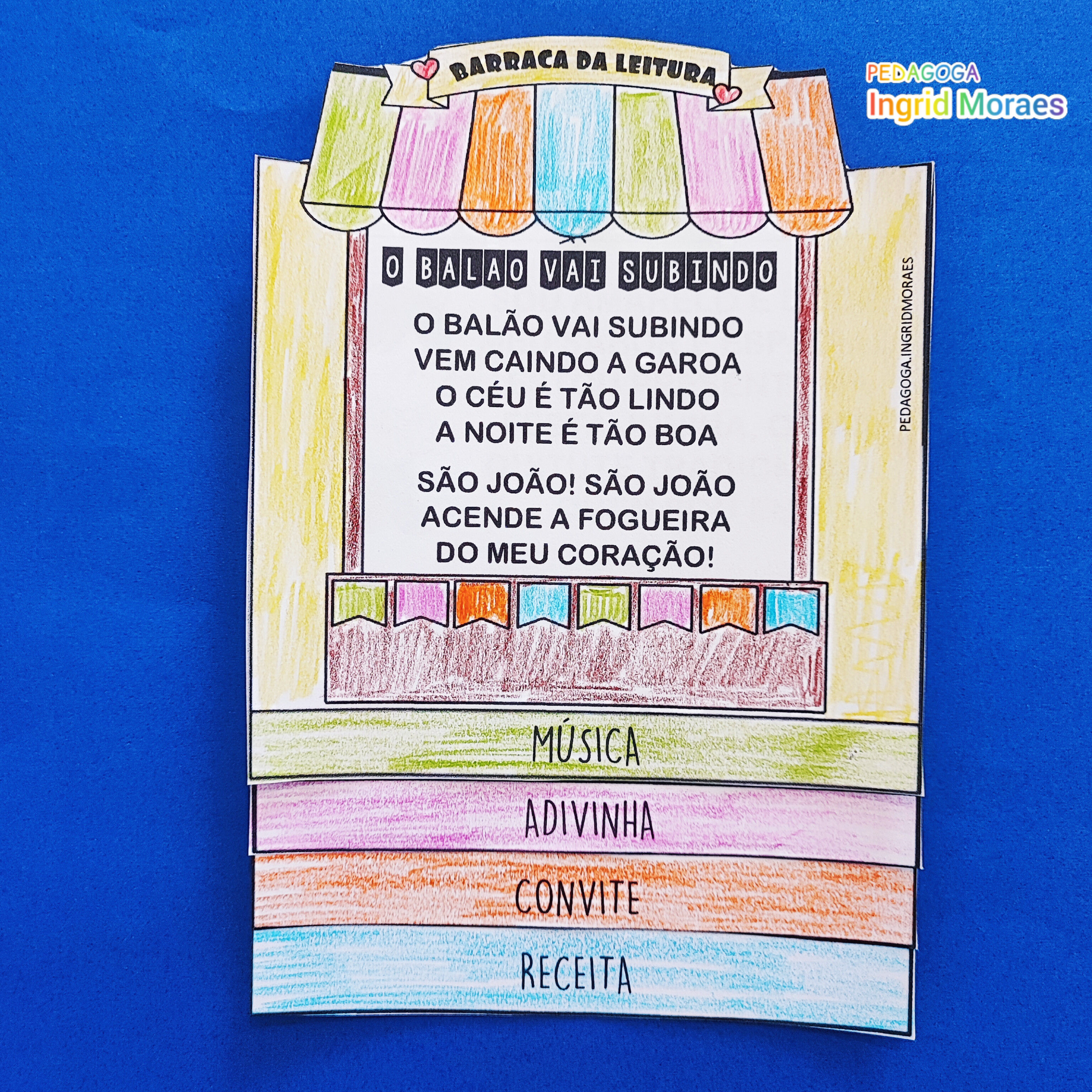 Flipbook Barraquinha da Leitura - alfabetização com temática junina