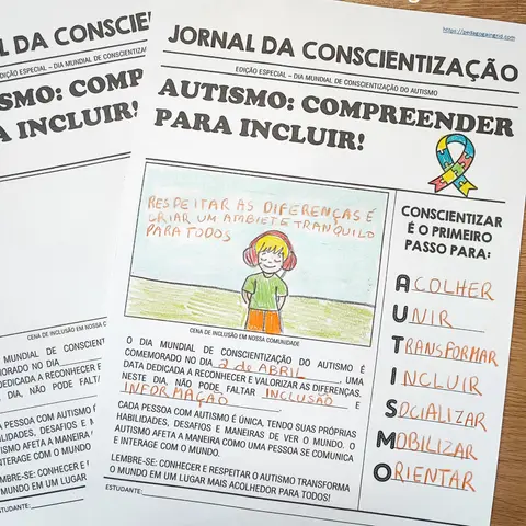 Jornal da Conscientização - Dia Mundial de Conscientização do Autismo