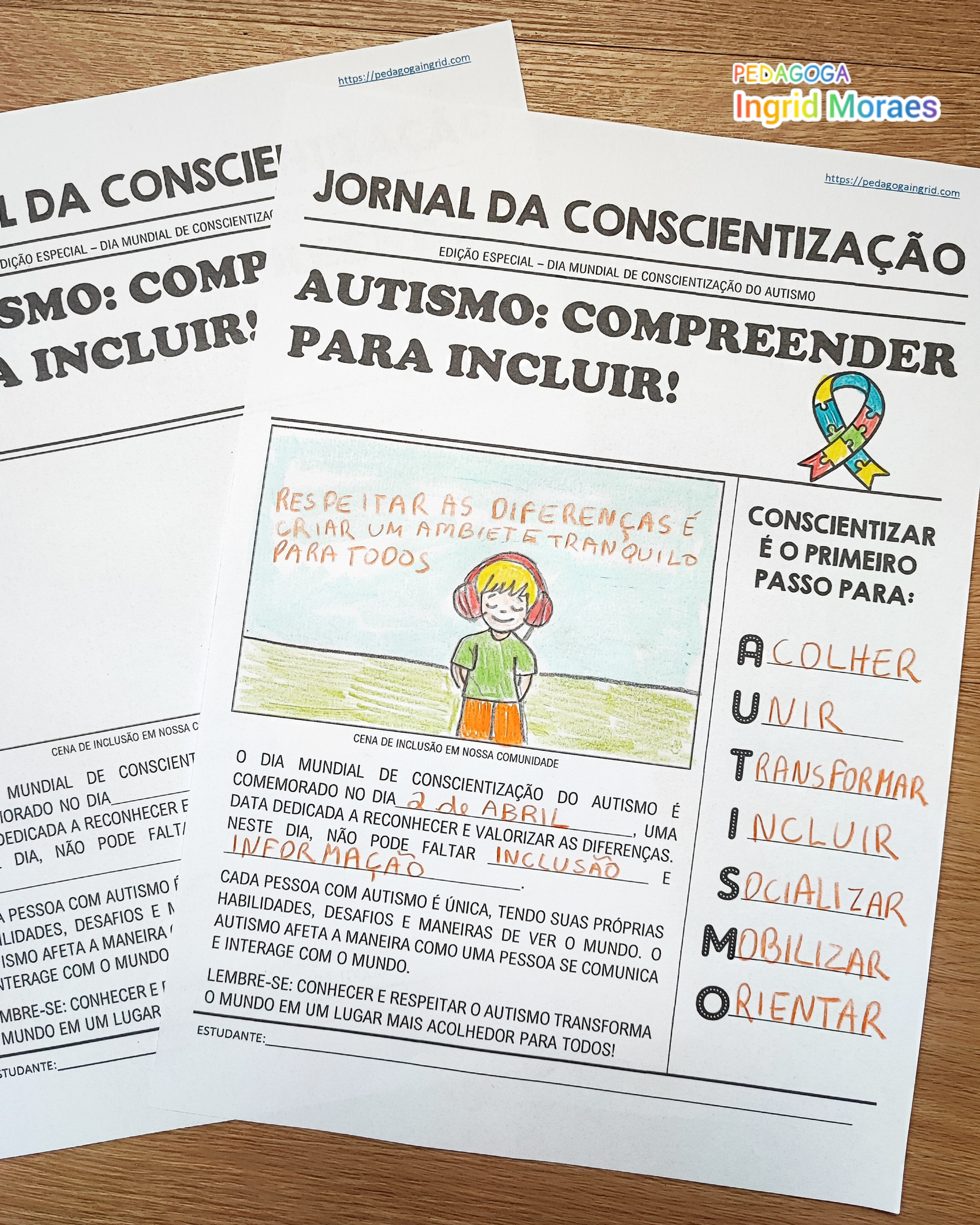 Jornal da Conscientizacao - Dia Mundial de Conscientizacao do Autismo