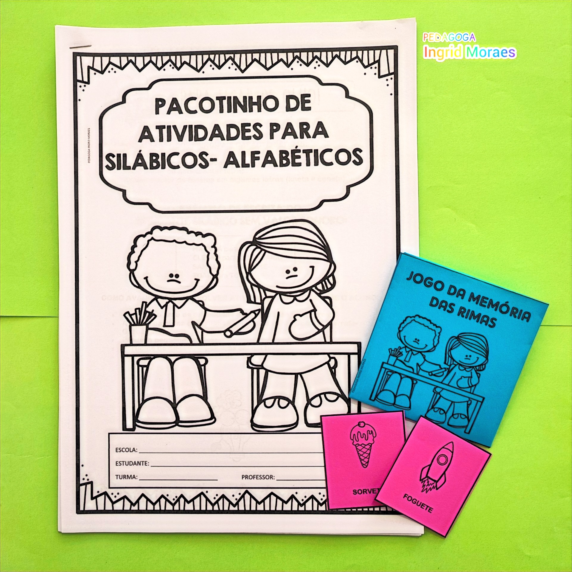 Pacote de Atividades para Silábicos-Alfabéticos - Pedagoga Ingrid
