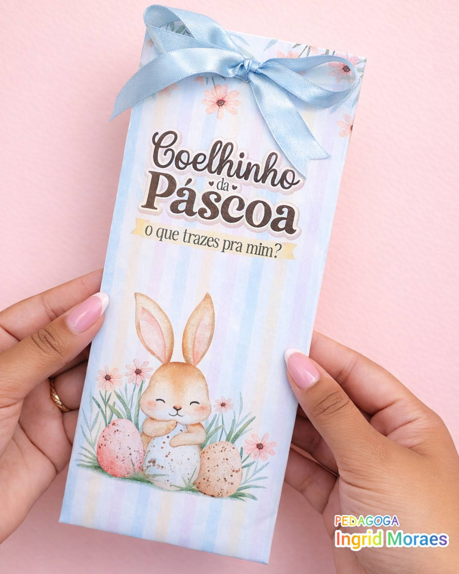 Embalagem para Barra de Chocolate - Coelhinho da Páscoa