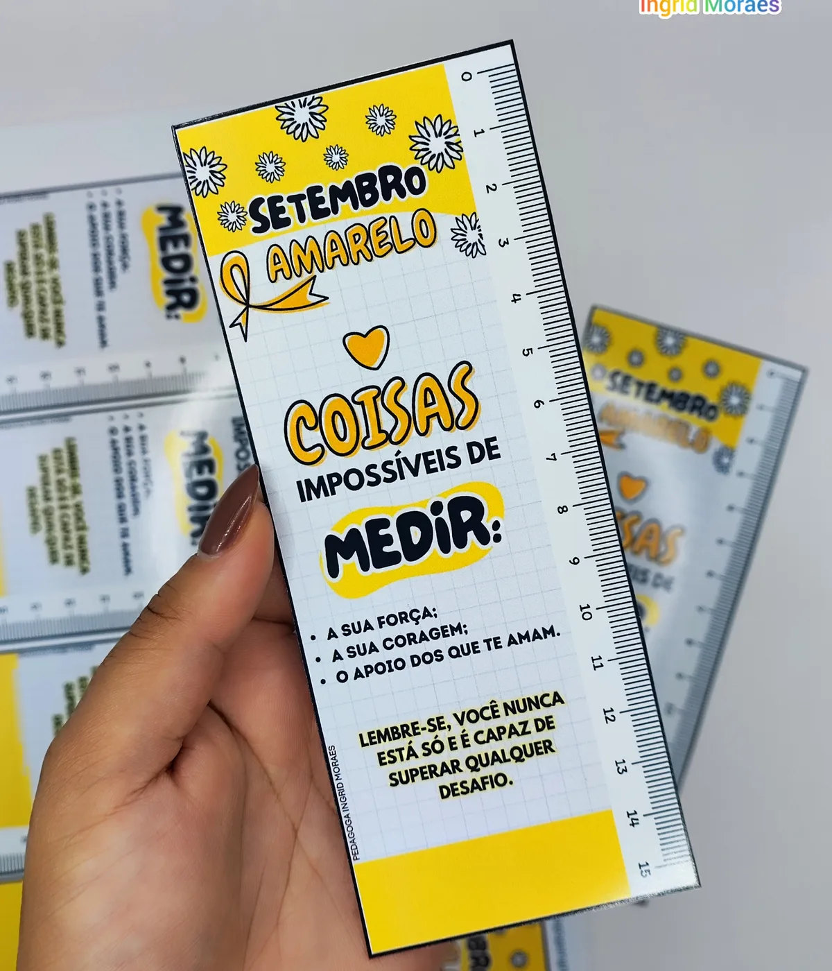 Marcador de Página com Régua - Setembro Amarelo: Valorize a Vida!