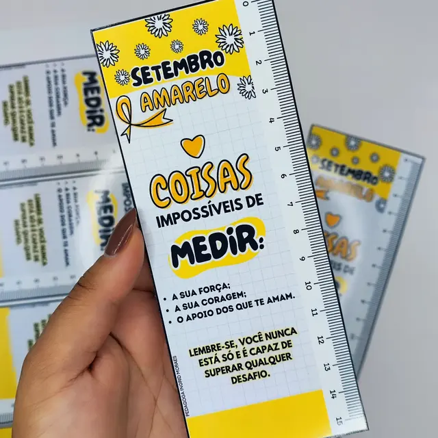 Marcador de Página com Régua - Setembro Amarelo: Valorize a Vida!