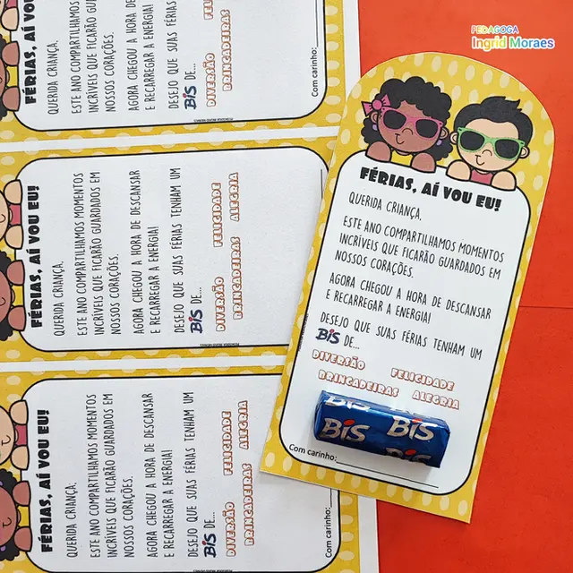 Bilhete Férias com Chocolate Bis