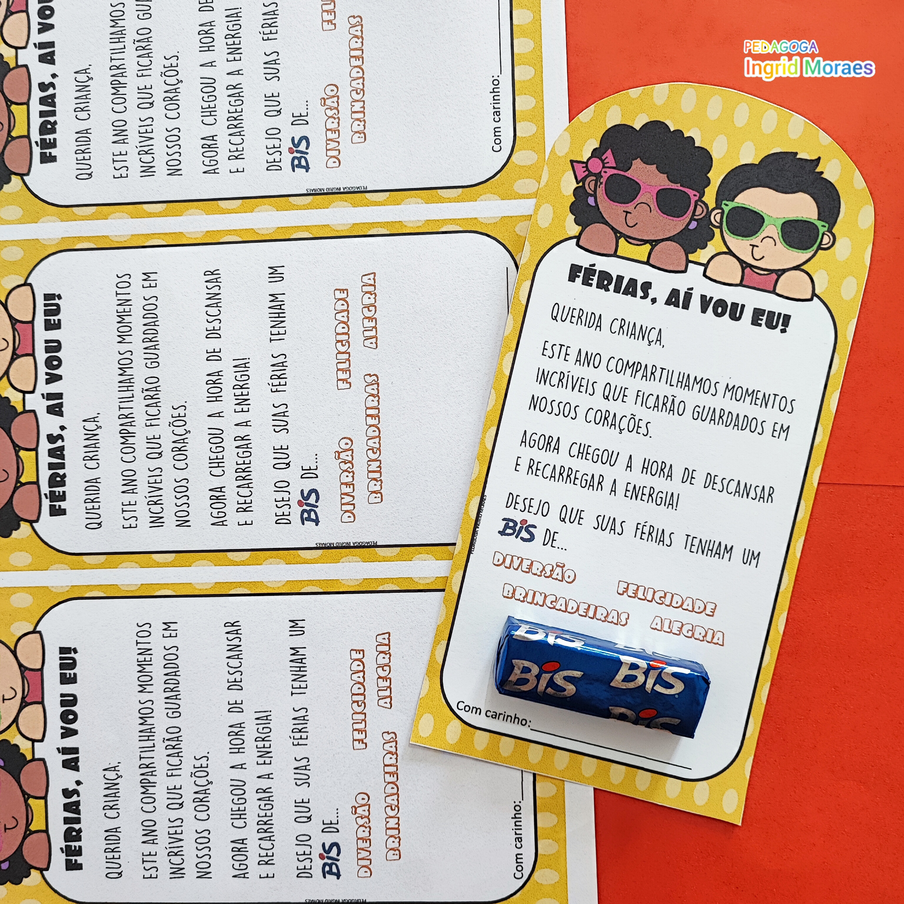 Bilhete Férias com Chocolate Bis