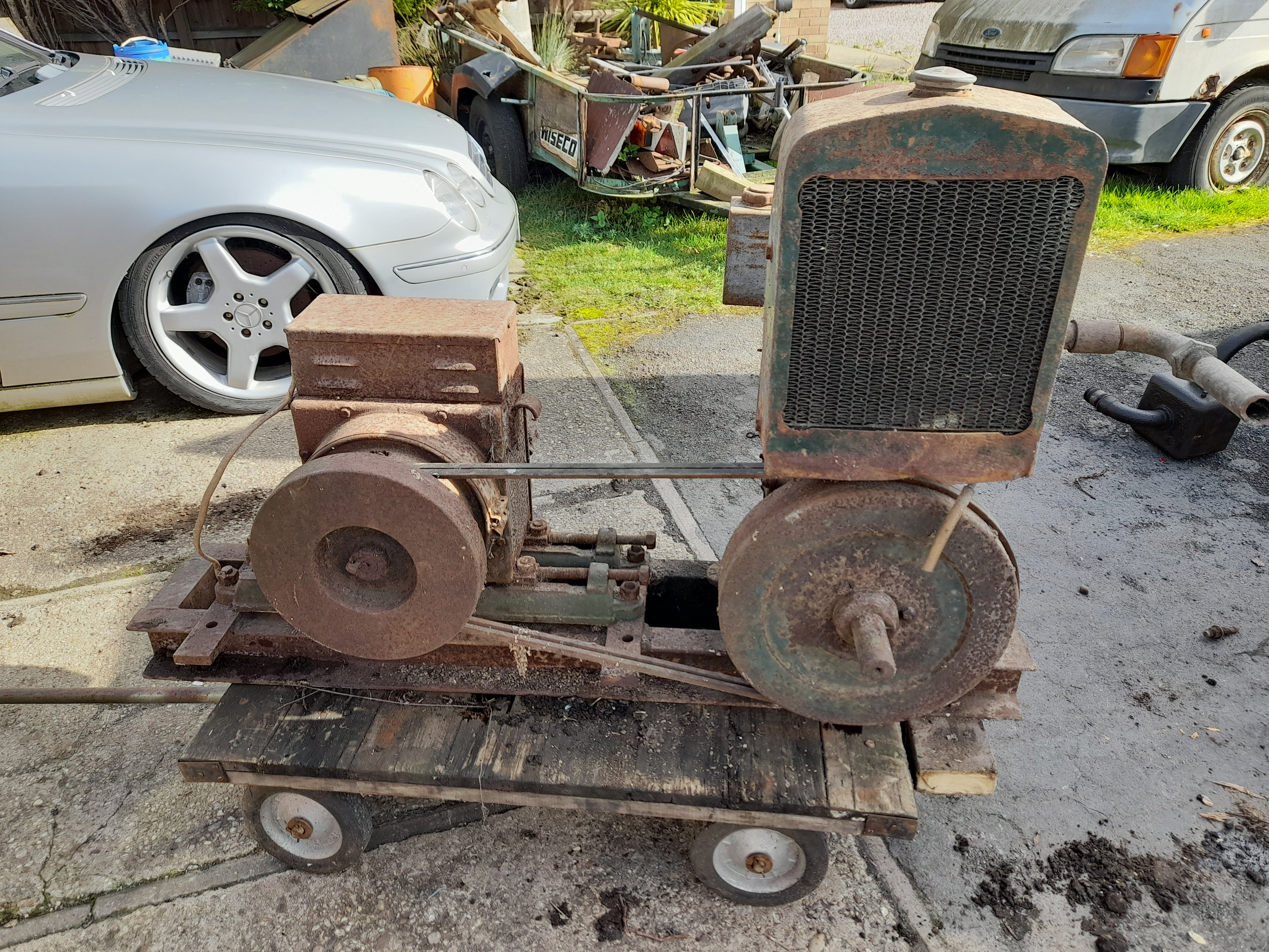 Radiator cooled Lister D type generating set