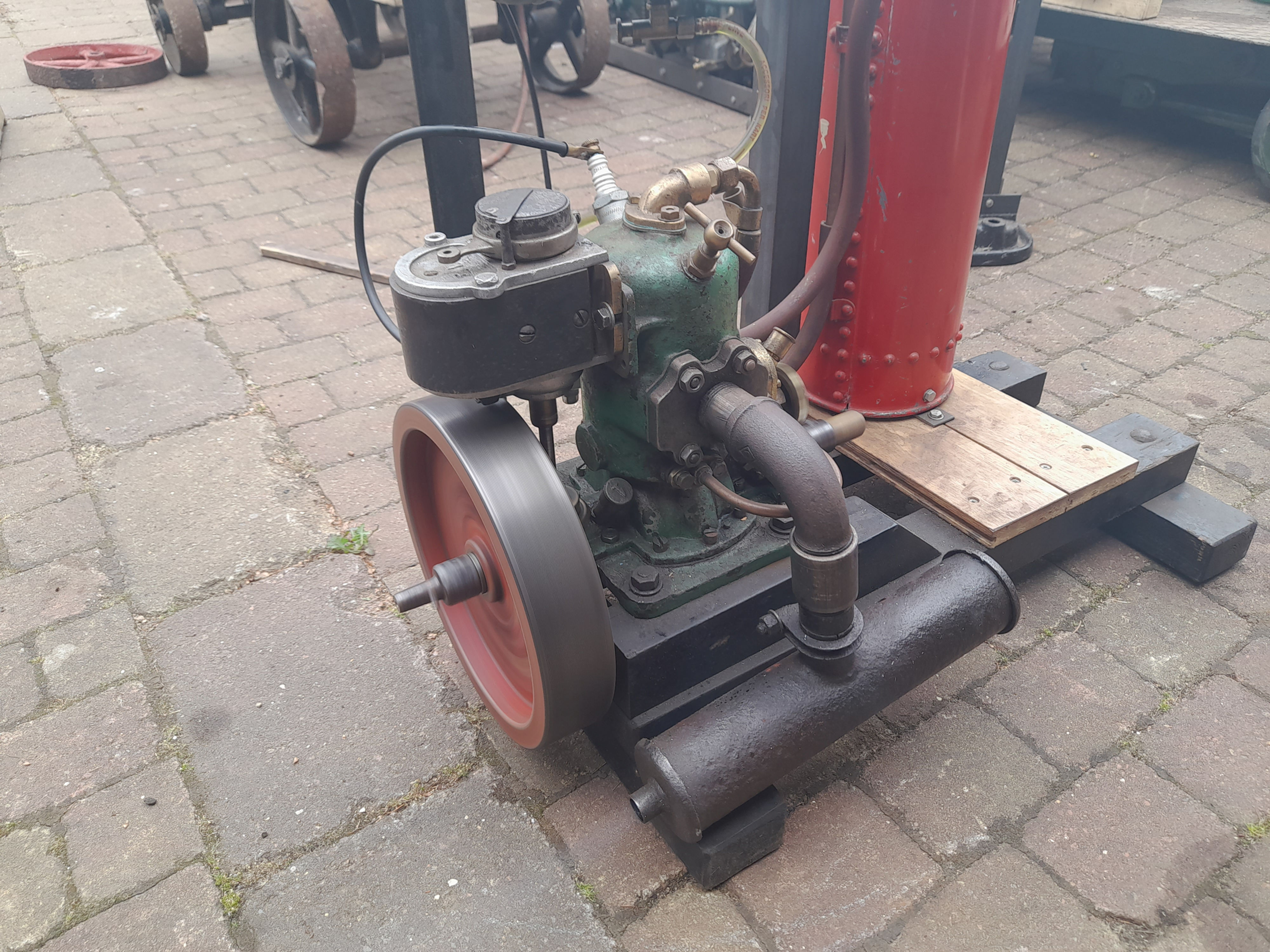 Early vintage Bub marine engine