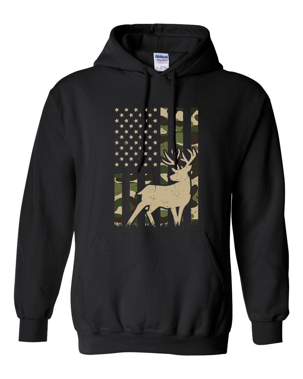 Deer Cam American Flag Hoodie.