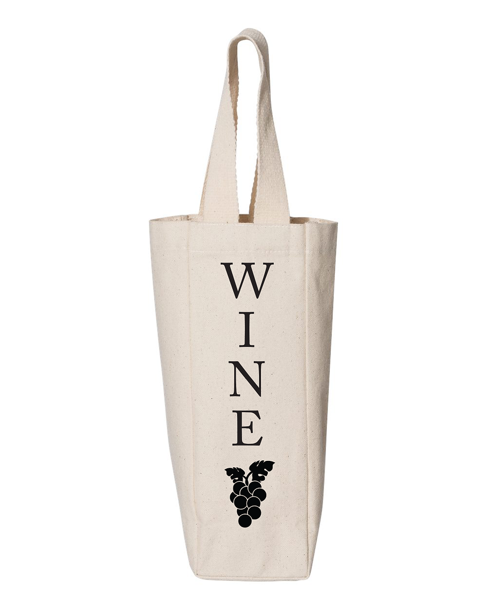 Wine tote bag that says WINE