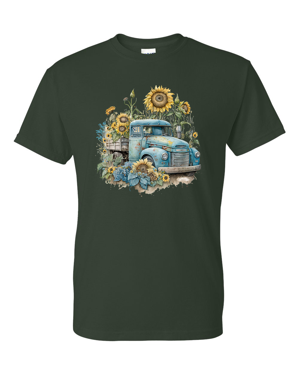 Sunflower Truck Tee. Sunflower, farm, truck.
