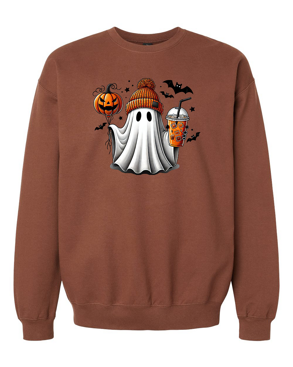 Thumbnail: Spooky Ghost Crewneck Cocoa