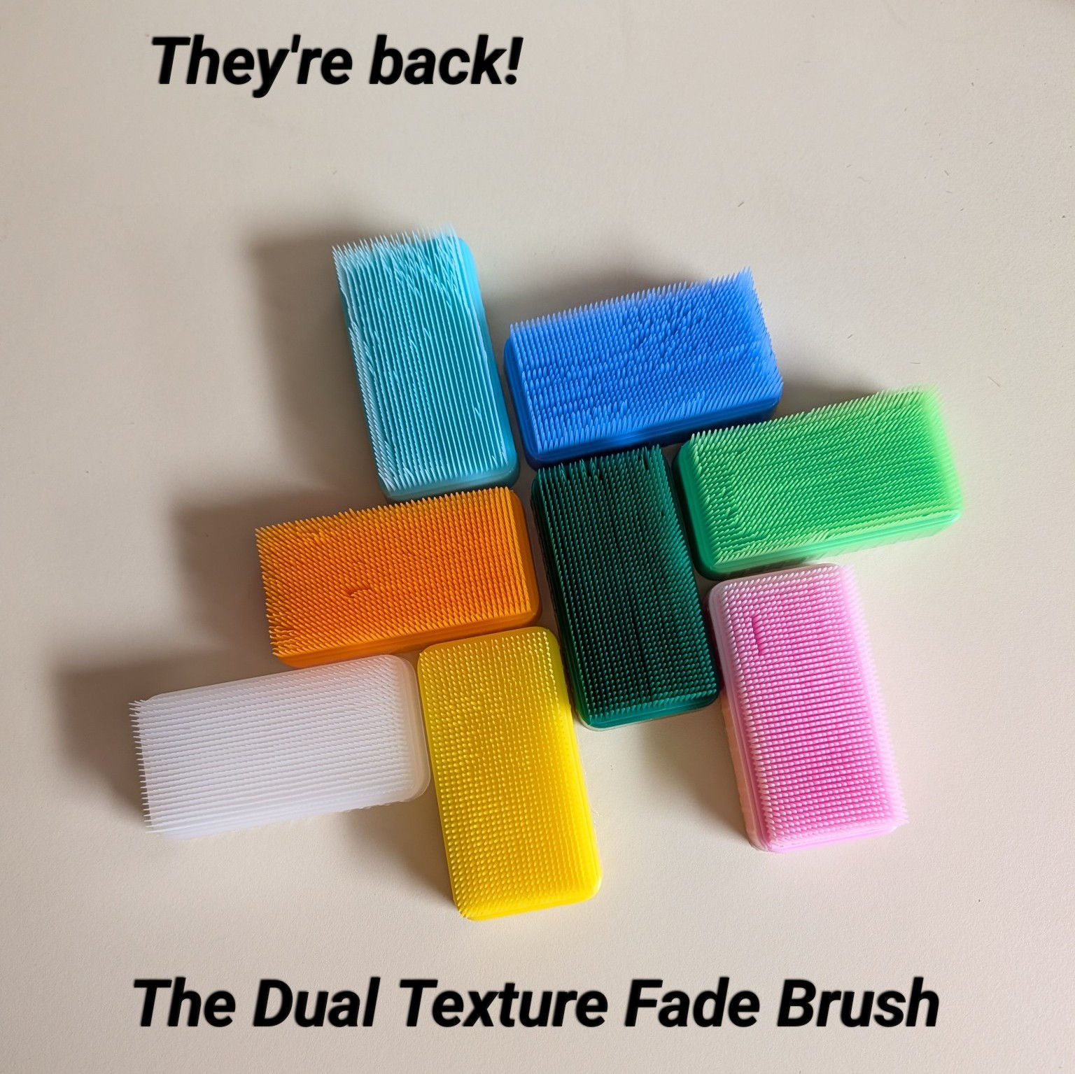 Dual Texture Fade Brushes, 3-pk
