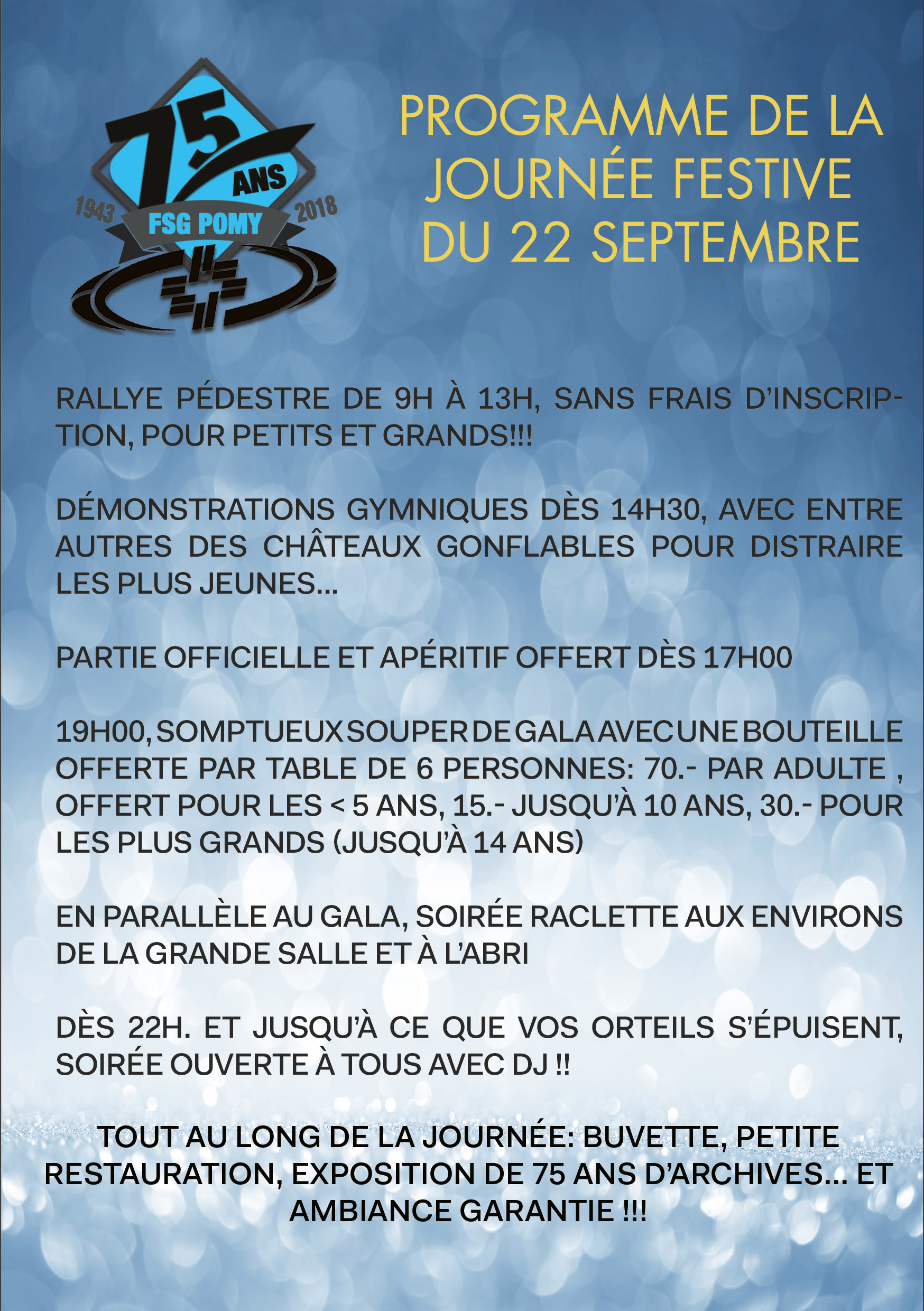 Programme - 75e